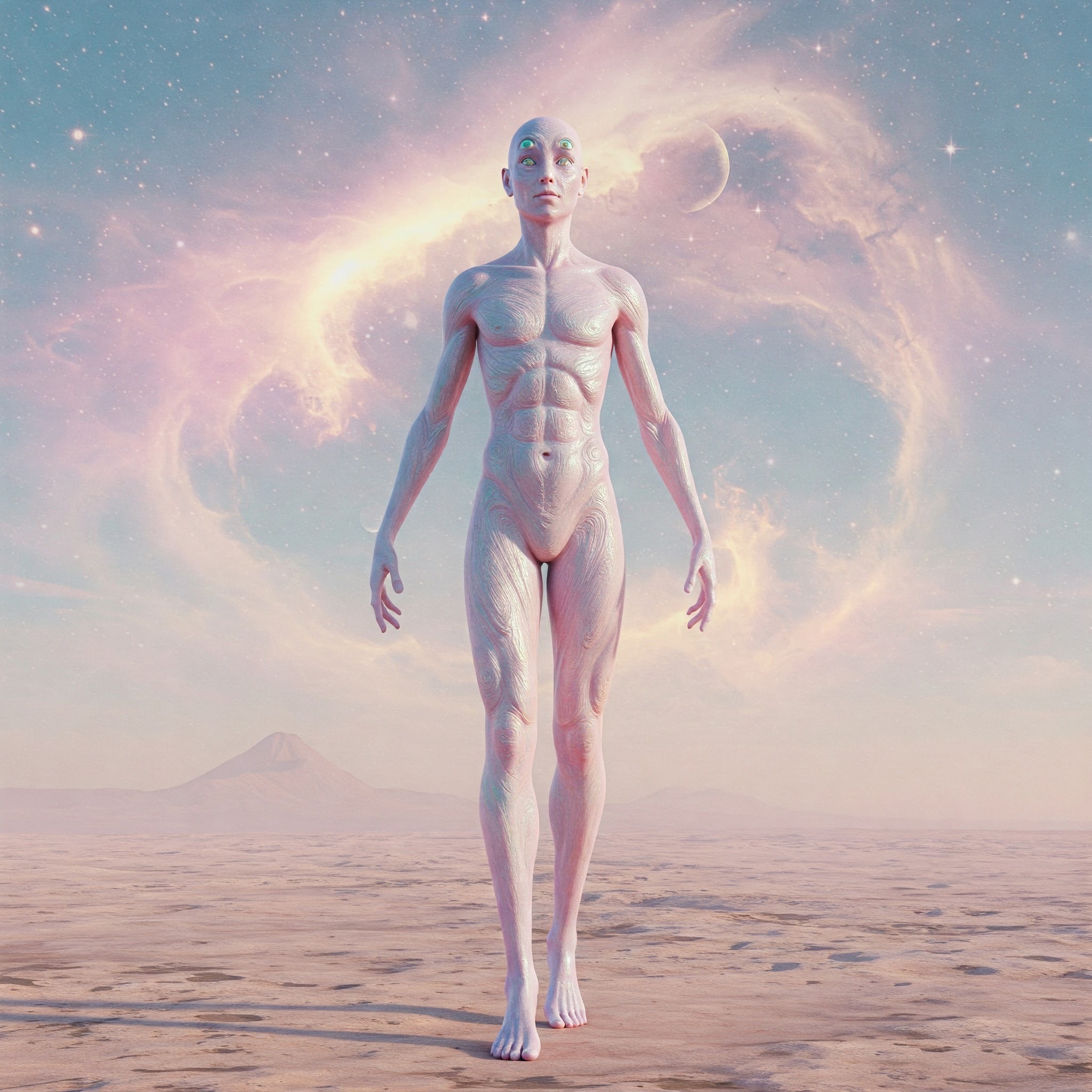 photo of Ethereal Wanderer on a Pale Exoplanet